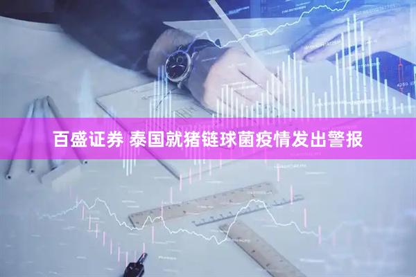 百盛证券 泰国就猪链球菌疫情发出警报